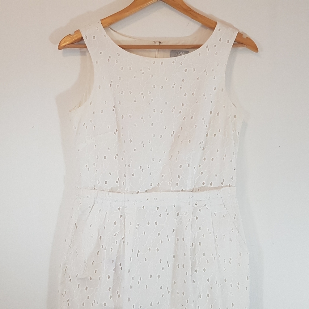Joe Fresh white eyelet cotton sheath dress